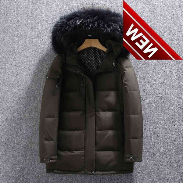 90% white duck down jacket men winter parka short male fashion thick warm coat men's padded snow big fur collar, Black
90% white duck down jacket men winter parka short male fashion thick warm coat men's padded snow big fur collar, Black