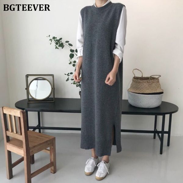dresses casual women sleeveless knitted spring o-neck side split female sweater long dress waistcoat vestidos femme qt8y, Black;gray
dresses casual women sleeveless knitted spring o-neck side split female sweater long dress waistcoat vestidos femme qt8y, Black;gray