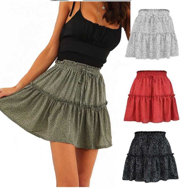 skirts 2021 women's summer fashion half-length skirt dot pleated ruffled elastic waist high slim female chiffon mini, Black
skirts 2021 women's summer fashion half-length skirt dot pleated ruffled elastic waist high slim female chiffon mini, Black