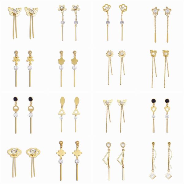 dangle & chandelier 15 pairs random style gold-color tassel earrings for women stainless steel long butterfly animal floweer wholesale, Silver
dangle & chandelier 15 pairs random style gold-color tassel earrings for women stainless steel long butterfly animal floweer wholesale, Silver