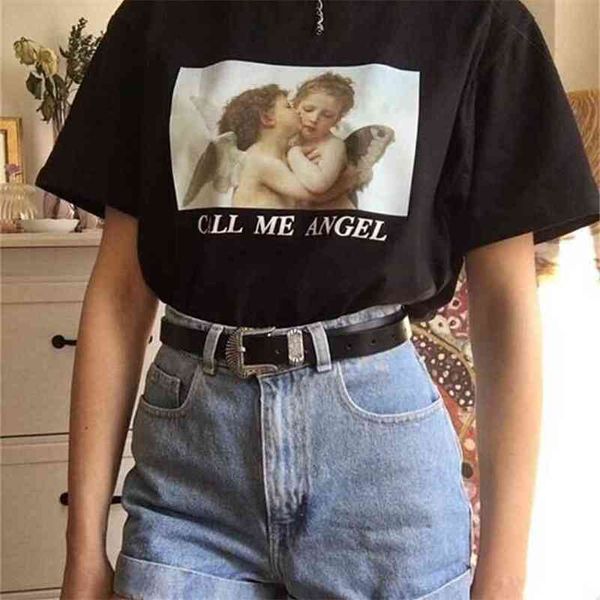 call me angel oil painting women t shirt white black pink this art hipster funny 210512
call me angel oil painting women t shirt white black pink this art hipster funny 210512