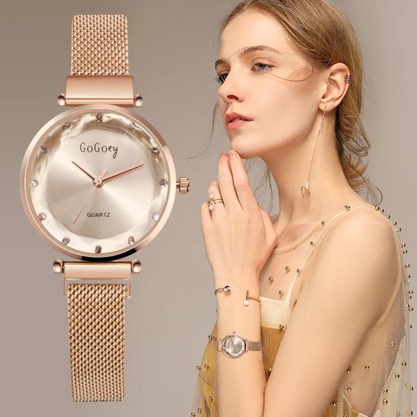 wristwatches luxury gogoey watches womens women rose gold stainless steel quartz watch magnetic zegarek damski, Slivery;brown
wristwatches luxury gogoey watches womens women rose gold stainless steel quartz watch magnetic zegarek damski, Slivery;brown