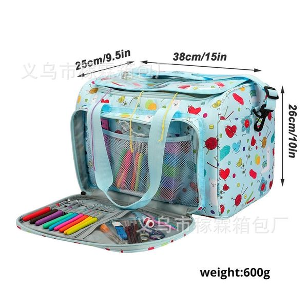 luxury finishing wool little sheep pattern knitting tool storage bag
