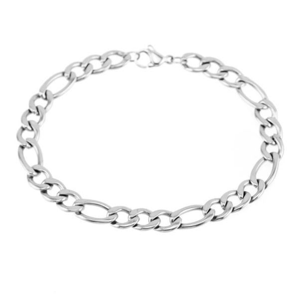 link, chain 100% stainless steel 6/6.6/7.5mm bracelets figaro for men lobster clasps jewelry making single piece, Black
link, chain 100% stainless steel 6/6.6/7.5mm bracelets figaro for men lobster clasps jewelry making single piece, Black
