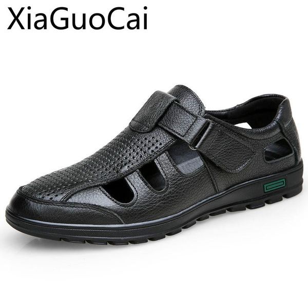 summer mens flat sandals 2021 soft genuine leather male business leisure daddy shoes, Black
summer mens flat sandals 2021 soft genuine leather male business leisure daddy shoes, Black