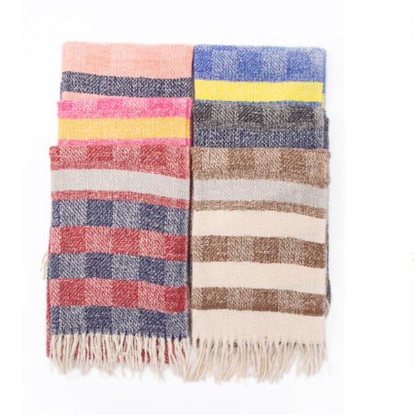 scarves drop ship 12color spring winter women scarf colorful striped warm tassels large shawls knitted neck bandana pashmina, Blue;gray
scarves drop ship 12color spring winter women scarf colorful striped warm tassels large shawls knitted neck bandana pashmina, Blue;gray