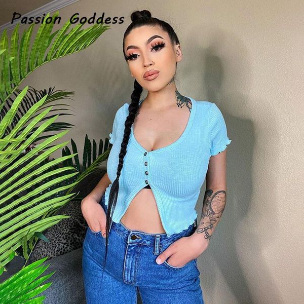 women's t-shirt summer women button knitted pink crop shirts ruffles slim t-shirts casual open split tee cardigans korean style, White
women's t-shirt summer women button knitted pink crop shirts ruffles slim t-shirts casual open split tee cardigans korean style, White
