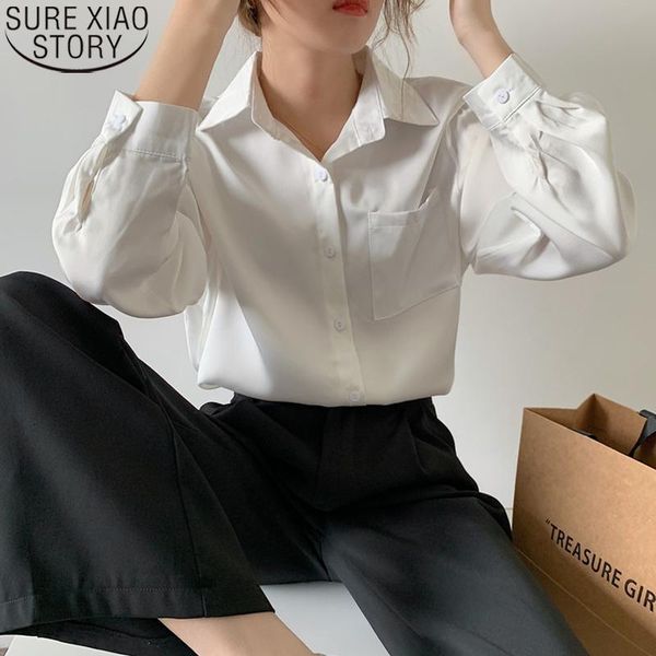 women's blouses & shirts simple white blouse women long sleeve loose shirt 2021 spring turn down collar cardigan blusas mujer clothes 1
women's blouses & shirts simple white blouse women long sleeve loose shirt 2021 spring turn down collar cardigan blusas mujer clothes 1