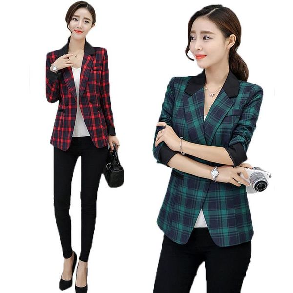 women's suits & blazers 2021 fashion women plaid coat business long sleeve blazer professional office ladies wear plus size, White;black
women's suits & blazers 2021 fashion women plaid coat business long sleeve blazer professional office ladies wear plus size, White;black