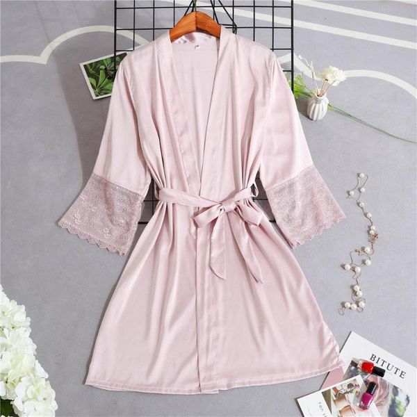 daeyard silk short night robe solid kimono lace bathrobe satin pajamas bride bridesmaid gown sleepwear women's, Black;red
daeyard silk short night robe solid kimono lace bathrobe satin pajamas bride bridesmaid gown sleepwear women's, Black;red