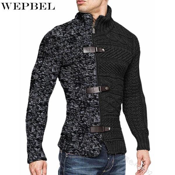 men's sweaters wepbel winter solid color sweater autumn stitching zipper button casual long sleeve turtleneck slim, White;black
men's sweaters wepbel winter solid color sweater autumn stitching zipper button casual long sleeve turtleneck slim, White;black