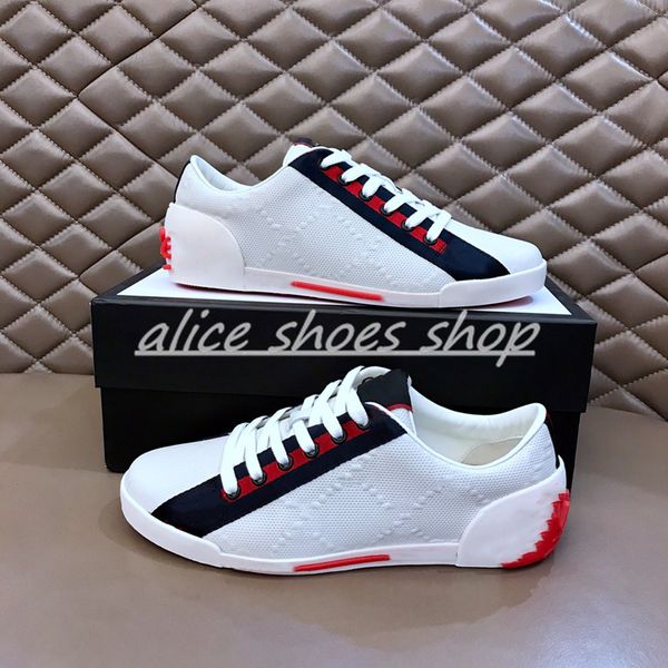 luxe marque men's sneakers italian classic low-casual shoes lattice striped rubber sole leather lace-up luxury designer mens shoe, Black;red
luxe marque men's sneakers italian classic low-casual shoes lattice striped rubber sole leather lace-up luxury designer mens shoe, Black;red