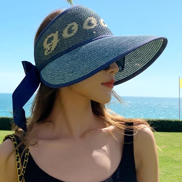 wide brim hats summer for women sunscreen breathable bowknot outdoor beach cap spring and autumn big eaves sunshade empty straw caps, Blue;gray
wide brim hats summer for women sunscreen breathable bowknot outdoor beach cap spring and autumn big eaves sunshade empty straw caps, Blue;gray