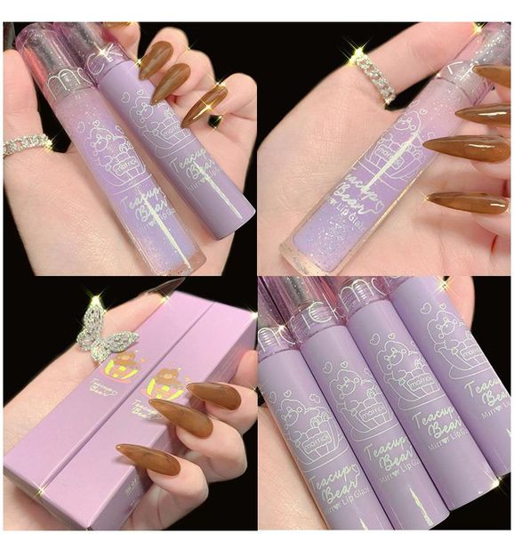 lip gloss 2021 6 colors available teacup bear mirror glaze glass water liquid lipstick lasting moisturize tslm1
lip gloss 2021 6 colors available teacup bear mirror glaze glass water liquid lipstick lasting moisturize tslm1