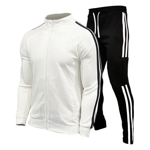 men's tracksuits suit zipper cardigan fashion leisure sports two piece, Gray 
men's tracksuits suit zipper cardigan fashion leisure sports two piece, Gray