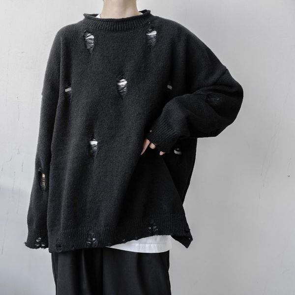 men's sweaters retro japanese hole design streetwear knitted pullover sweater hip hop casual geometric harajuku sweatshirts, White;black
men's sweaters retro japanese hole design streetwear knitted pullover sweater hip hop casual geometric harajuku sweatshirts, White;black