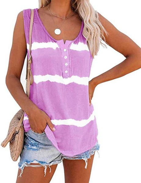 2021 summer european and american women's new pad sell tie dye printed button vest t-shirt for women, White
2021 summer european and american women's new pad sell tie dye printed button vest t-shirt for women, White