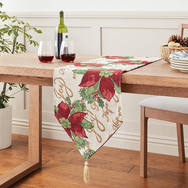 table cloth 33*180cm jacquard runner for christmas ornaments dining decoration rectangular tablecloth home accessories
table cloth 33*180cm jacquard runner for christmas ornaments dining decoration rectangular tablecloth home accessories