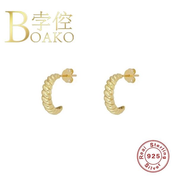 simple twist stud earring for women 925 silver earrings piercing girl fine jewelry pendientes brinco gift, Golden;silver
simple twist stud earring for women 925 silver earrings piercing girl fine jewelry pendientes brinco gift, Golden;silver