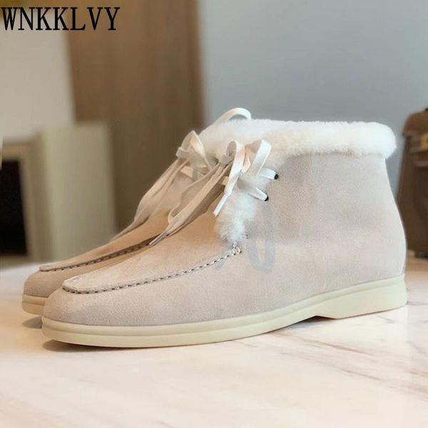 boots high flat wool snow women kid suede lace up fur collar casual ankle botas winter comfortable warm walk shoes plus size, Black
boots high flat wool snow women kid suede lace up fur collar casual ankle botas winter comfortable warm walk shoes plus size, Black