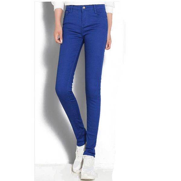 women's jeans women's candy color warm pencil pants plus velvet thick winter feet korean version, Blue
women's jeans women's candy color warm pencil pants plus velvet thick winter feet korean version, Blue