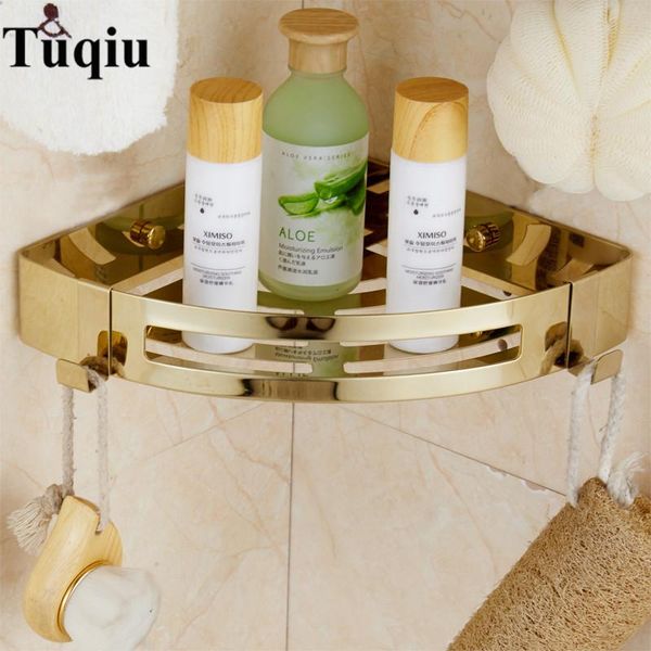 bathroom shelves stainless steel shower oner/double layers storage golden corner shelf modern rack accessories
bathroom shelves stainless steel shower oner/double layers storage golden corner shelf modern rack accessories