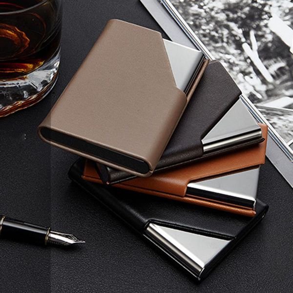 card holders bisi goro 2021 men's light business case gift custom box packag 25 name magnetic force bag black, Brown;gray
card holders bisi goro 2021 men's light business case gift custom box packag 25 name magnetic force bag black, Brown;gray