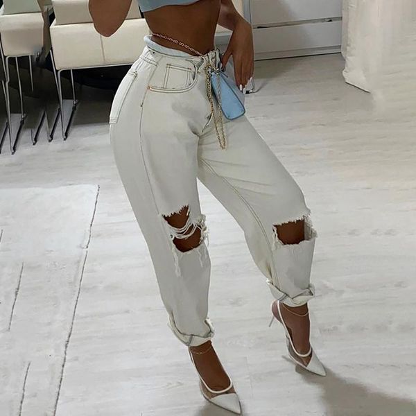 women's pants & capris high jeans waist casual denim straight white trousers ripped harajuku classic fashion streetwear women vintage c, Black;white
women's pants & capris high jeans waist casual denim straight white trousers ripped harajuku classic fashion streetwear women vintage c, Black;white