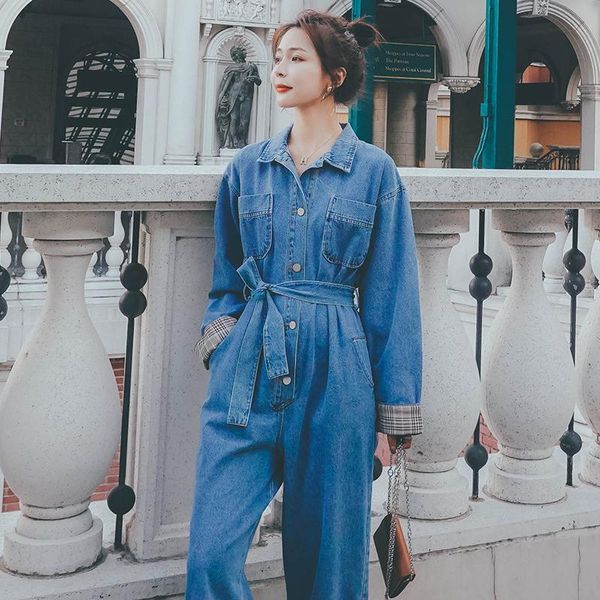 women's jumpsuits & rompers 2021 spring and autumn youth loose ladies solid color natural waist jumpsuit fashion casual jeans blue s-xl, Black;white
women's jumpsuits & rompers 2021 spring and autumn youth loose ladies solid color natural waist jumpsuit fashion casual jeans blue s-xl, Black;white