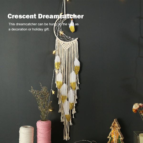 decorative objects & figurines crescent dream catcher exquisite gold feather pendant indoor wall hanging handmade craft garden vintage decor
decorative objects & figurines crescent dream catcher exquisite gold feather pendant indoor wall hanging handmade craft garden vintage decor