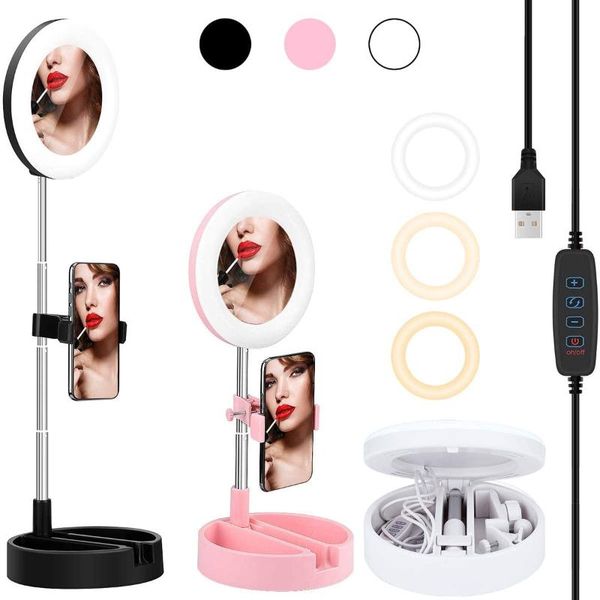 selfie monopods foldable led light ring pography live broadcast lighting record video desk makeup lamp with mobile phone stand
selfie monopods foldable led light ring pography live broadcast lighting record video desk makeup lamp with mobile phone stand