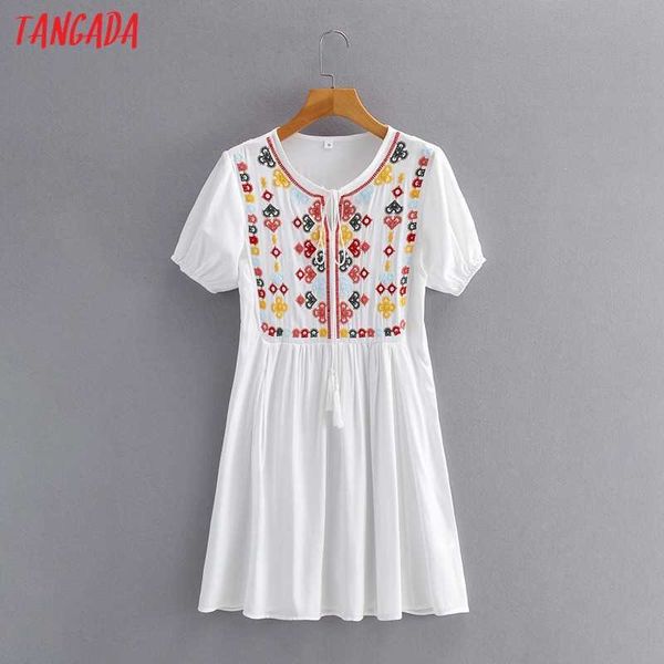tangada summer women flowers embroidery cotton dress tassel short sleeve ladies mini dress vestidos sy245 210609, Black;gray
tangada summer women flowers embroidery cotton dress tassel short sleeve ladies mini dress vestidos sy245 210609, Black;gray