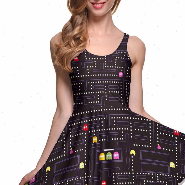 fashion women dresses casual work fit and flare digital printing muzman skater dress vestidos drop, Black;gray
fashion women dresses casual work fit and flare digital printing muzman skater dress vestidos drop, Black;gray