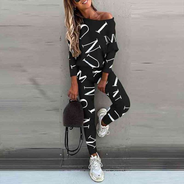 spring autumn casual loose letter women pants printed long sleeve blouse skinny outfit sales, Black;white
spring autumn casual loose letter women pants printed long sleeve blouse skinny outfit sales, Black;white