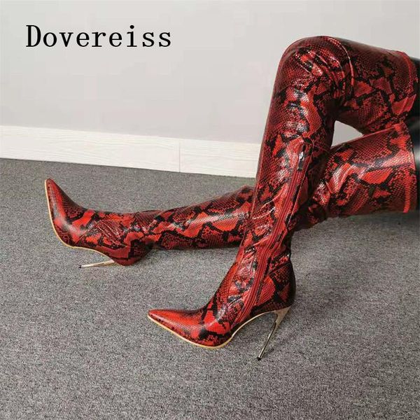 boots dovereiss fashion zapatillas mujer winter pointed toe red serpentine over the knee stilettos heels 46 47, Black
boots dovereiss fashion zapatillas mujer winter pointed toe red serpentine over the knee stilettos heels 46 47, Black