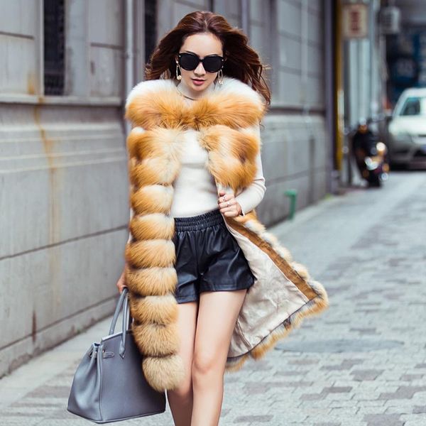 real fur vest women winter fashion colorful genuine red female nature furs coat jacket women's & faux, Black
real fur vest women winter fashion colorful genuine red female nature furs coat jacket women's & faux, Black