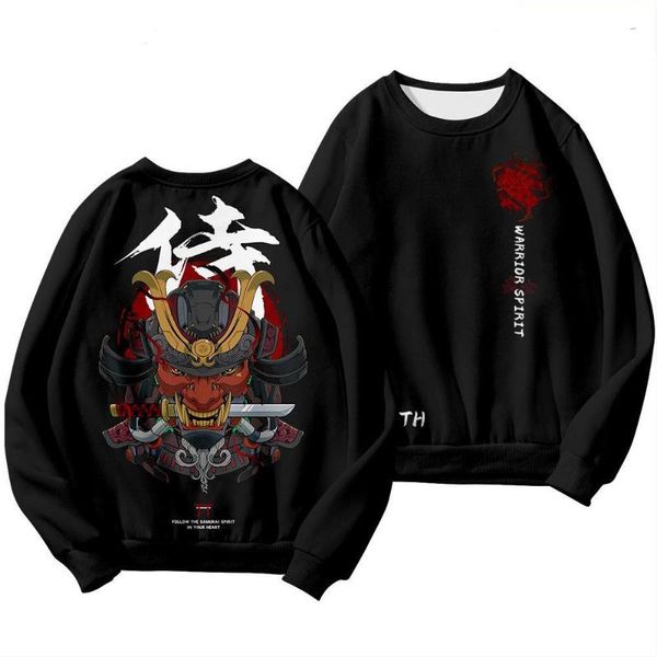 ethnic clothing plus velvet round neck wei yi chao brand fashion printing wu shi lang loose pullover long sleeve non-hooded, Red