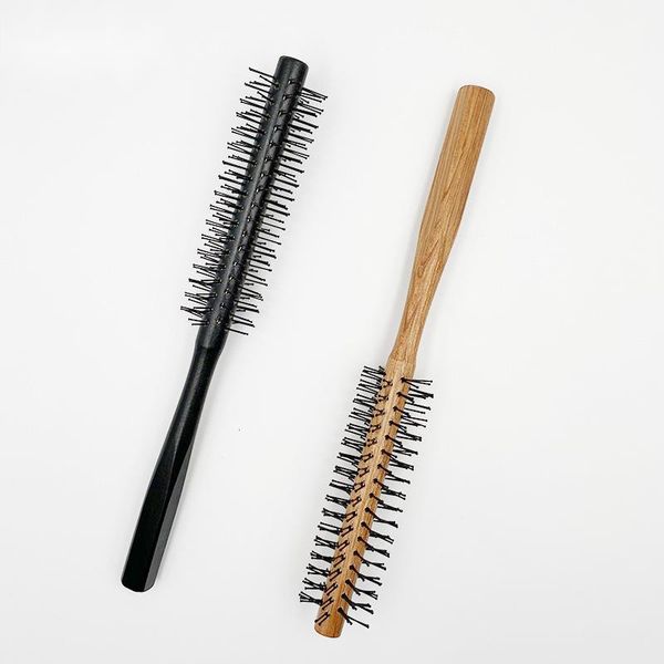 hair brushes 1 piece black small round brush for thin or short mini nylon with wooden handle men women, Silver
hair brushes 1 piece black small round brush for thin or short mini nylon with wooden handle men women, Silver
