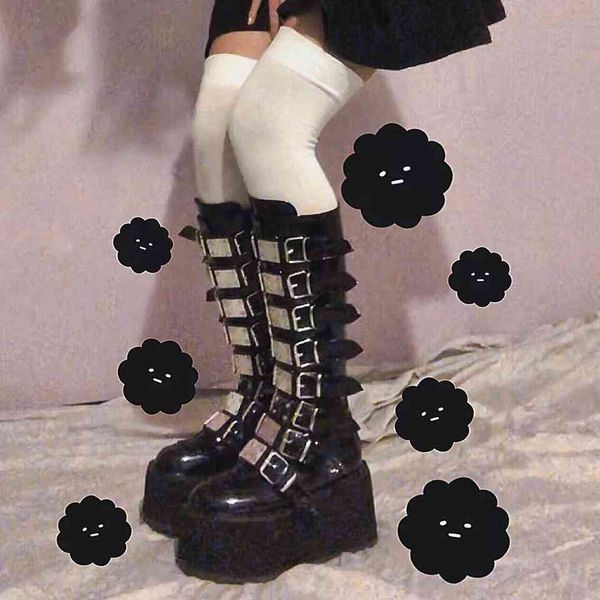 dress shoes big size 48 brand design platform wedges goth black mid calf motorcycle boots women buckle trendy cool punk zipper kyr
dress shoes big size 48 brand design platform wedges goth black mid calf motorcycle boots women buckle trendy cool punk zipper kyr