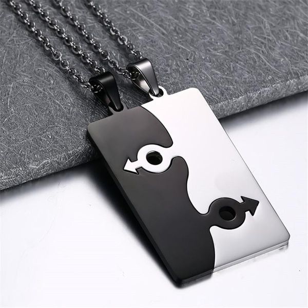pendant necklaces rinhoo stainless steel boys gay couple necklace lovers charm valentine's day gift, Silver
pendant necklaces rinhoo stainless steel boys gay couple necklace lovers charm valentine's day gift, Silver