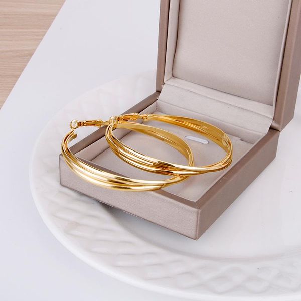 hoop & huggie gold color round earring for women fashion three-layer ladies nice ear accessories er price 2021 e0176, Golden;silver
hoop & huggie gold color round earring for women fashion three-layer ladies nice ear accessories er price 2021 e0176, Golden;silver