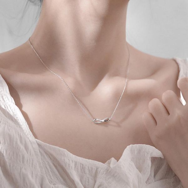chains trend 925 sterling silver fashion temperament infinity clavicle necklaces for women girls choker necklace cm083
chains trend 925 sterling silver fashion temperament infinity clavicle necklaces for women girls choker necklace cm083