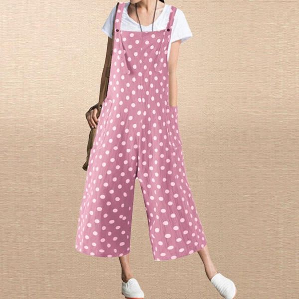 women's jumpsuits & rompers 2021 summer cotton long zanzea vintage sleeveless polka dot overalls women casual strappy wide leg playsuit, Black;white
women's jumpsuits & rompers 2021 summer cotton long zanzea vintage sleeveless polka dot overalls women casual strappy wide leg playsuit, Black;white