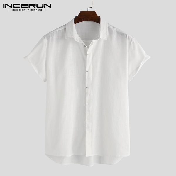 men's casual shirts incerun men shirt cotton solid color short sleeve 2021 button streetwear lapel camisa mens brand harajuku 5xl, White;black
men's casual shirts incerun men shirt cotton solid color short sleeve 2021 button streetwear lapel camisa mens brand harajuku 5xl, White;black
