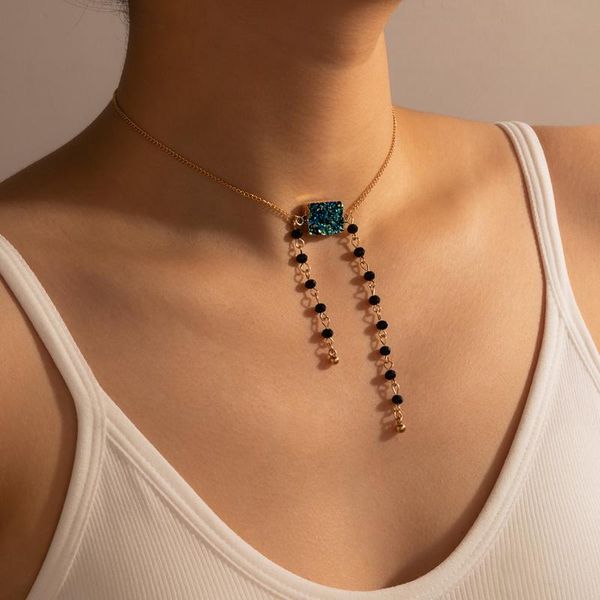 pendant necklaces luxury shiny crystal stone choker necklace for women 2021 gold color chain bead long korea jewelry accessories 14709, Silver
pendant necklaces luxury shiny crystal stone choker necklace for women 2021 gold color chain bead long korea jewelry accessories 14709, Silver