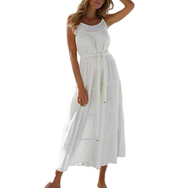 casual dresses arrival stylish women summer maxi dress, adults sleeveless belted solid color spaghetti strap u-shaped neck, Black;gray
casual dresses arrival stylish women summer maxi dress, adults sleeveless belted solid color spaghetti strap u-shaped neck, Black;gray