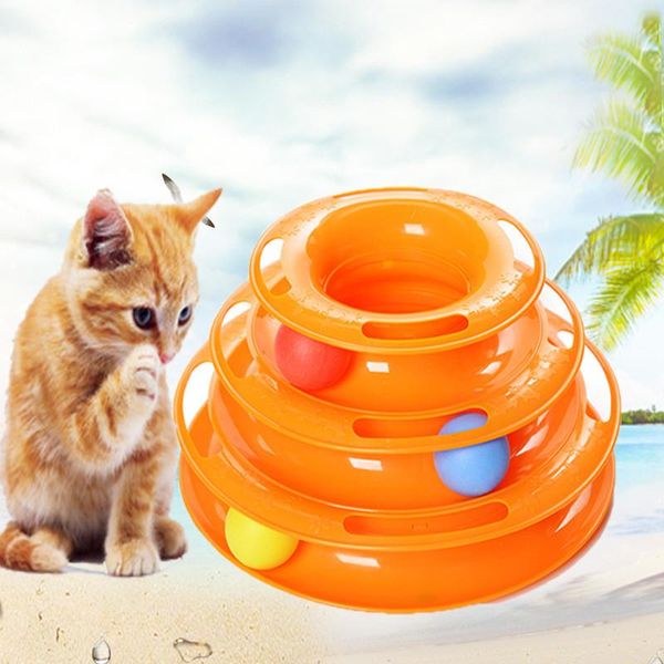 cat toys three levels pet toy tower tracks disc intelligence amusement triple ball training plate
cat toys three levels pet toy tower tracks disc intelligence amusement triple ball training plate