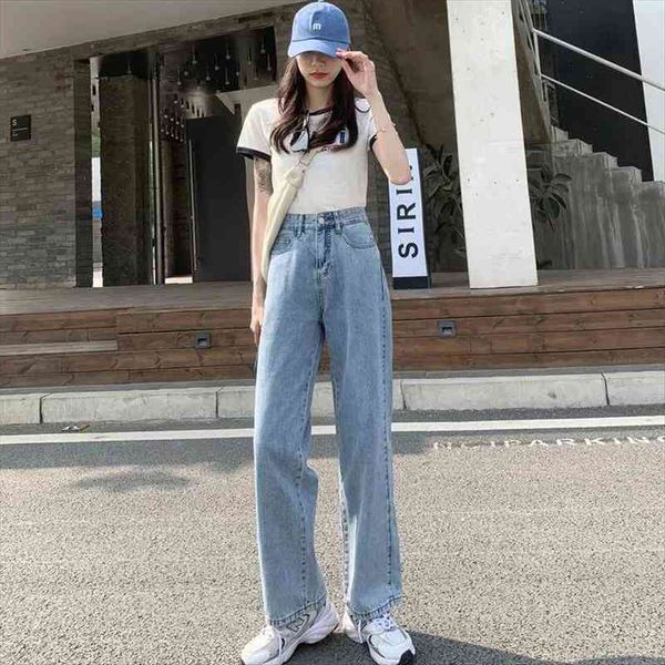 korean wide leg pants womens jean high waist pantalon pour femme loose plus size denim cute streetwear straight, Blue
korean wide leg pants womens jean high waist pantalon pour femme loose plus size denim cute streetwear straight, Blue