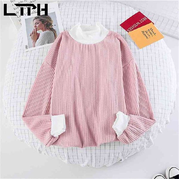 ltph korean half turtleneck simple comfortable womens sweatshirts pullover plus size loose outerwear sweatshirt spring 210423, White;black
ltph korean half turtleneck simple comfortable womens sweatshirts pullover plus size loose outerwear sweatshirt spring 210423, White;black