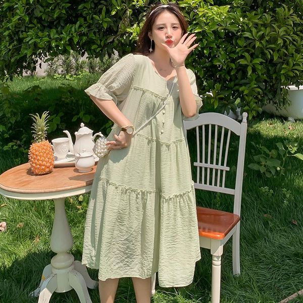 maternity dresses pregnant women's wear summer fashion korean version of the large-size dress clothes pregnancy, White
maternity dresses pregnant women's wear summer fashion korean version of the large-size dress clothes pregnancy, White